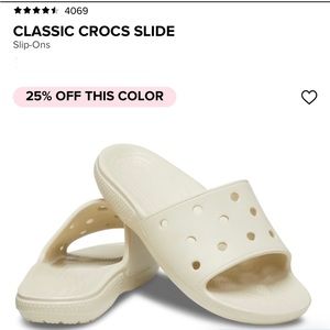 Classic Croc Slide Cream Color